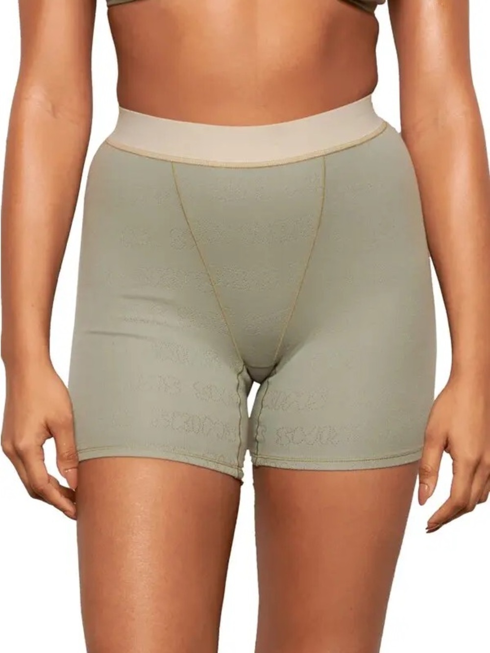 SKIMS Pointelle Logo Short boxers in Mineral size M
